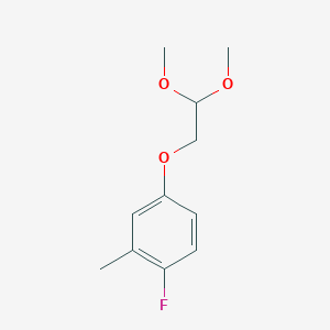 molecular formula C11H15FO3 B8470434 1-(2,2-Dimethoxyethoxy)-4-fluoro-3-methylbenzene 