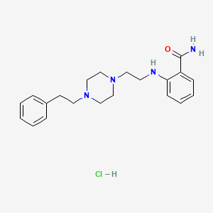 molecular formula C21H29ClN4O B8470508 Benzamide, 2-((2-(4-(2-phenylethyl)-1-piperazinyl)ethyl)amino)-, monohydrochloride CAS No. 65883-74-1