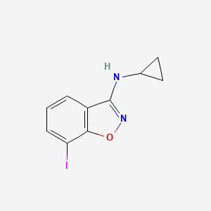 molecular formula C10H9IN2O B8470560 N-Cyclopropyl-7-iodobenzo[d]isoxazol-3-amine 