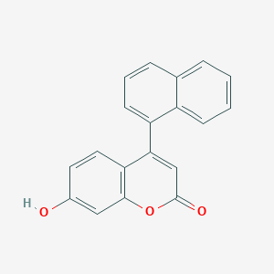 molecular formula C19H12O3 B8470572 7-Hydroxy-4-(1-naphthyl)coumarin CAS No. 62071-64-1
