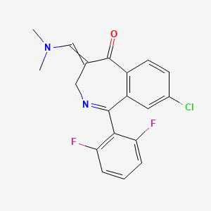 molecular formula C19H15ClF2N2O B8470590 8-Chloro-4-dimethylaminomethylene-1-(2,6-difluorophenyl)-3,4-dihydrobenzo[c]azepin-5-one 