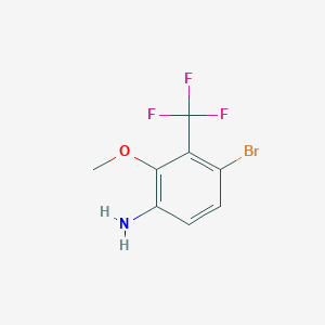 molecular formula C8H7BrF3NO B8470602 4-Bromo-2-methoxy-3-(trifluoromethyl)aniline CAS No. 627531-41-3