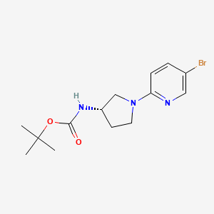 molecular formula C14H20BrN3O2 B8470610 (S)-tert-butyl (1-(5-bromopyridin-2-yl)pyrrolidin-3-yl)carbamate 