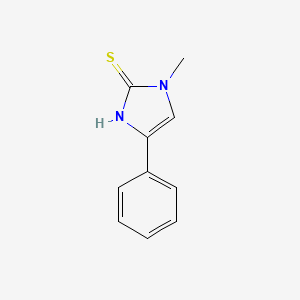 molecular formula C10H10N2S B8470647 1-Methyl-4-phenyl-1,3-dihydro-imidazole-2-thione 