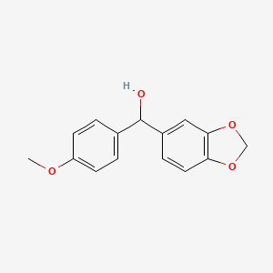 molecular formula C15H14O4 B8470674 1,3-Benzodioxol-5-yl-(4-methoxyphenyl)methanol 