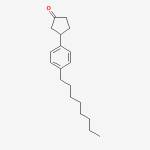 3-(4-Octylphenyl)cyclopentanone