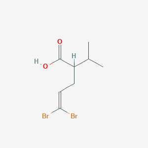 molecular formula C8H12Br2O2 B8470743 5,5-Dibromo-2-(propan-2-yl)pent-4-enoic acid CAS No. 67829-45-2