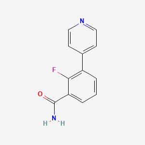 molecular formula C12H9FN2O B8470780 2-Fluoro-3-pyridin-4-ylbenzamide 