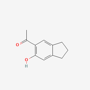 molecular formula C11H12O2 B8470791 1-(6-Hydroxyindan-5-yl)-ethanone 