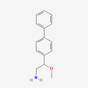 molecular formula C15H17NO B8470794 4-(2-Amino-1-methoxyethyl)-biphenyl 