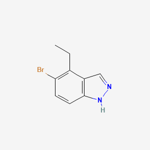 molecular formula C9H9BrN2 B8470796 5-bromo-4-ethyl-1H-indazole 