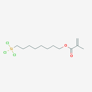 molecular formula C12H21Cl3O2Si B8470813 8-(Trichlorosilyl)octyl 2-methylprop-2-enoate CAS No. 122749-48-8