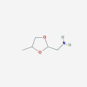 molecular formula C5H11NO2 B8470815 N-(4-Methyl-1,3-dioxolan-2-ylmethyl)amine 