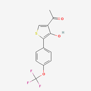 molecular formula C13H9F3O3S B8470822 1-{4-Hydroxy-5-[4-(trifluoromethoxy)phenyl]thiophen-3-yl}ethan-1-one CAS No. 885603-13-4