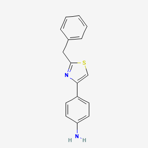 molecular formula C16H14N2S B8470834 4-(2-Benzylthiazol-4-yl)aniline 