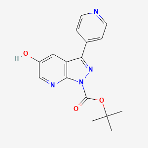 1h-Pyrazolo[3,4-b]pyridine-1-carboxylic acid,5-hydroxy-3-(4-pyridinyl)-,1,1-dimethylethyl ester
