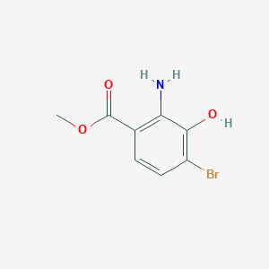 molecular formula C8H8BrNO3 B8470896 Methyl 2-amino-4-bromo-3-hydroxybenzoate 