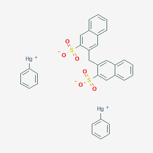 molecular formula C33H24Hg2O6S2 B084709 Phenylmercury(1+);3-[(3-sulfonatonaphthalen-2-yl)methyl]naphthalene-2-sulfonate CAS No. 14235-86-0
