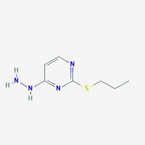 molecular formula C7H12N4S B8470940 (2-Propylsulfanyl-pyrimidin-4-yl)-hydrazine 