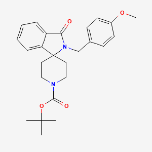 molecular formula C25H30N2O4 B8470961 Tert-butyl 2-(4-methoxybenzyl)-3-oxospiro[isoindoline-1,4'-piperidine]-1'-carboxylate 