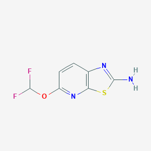 molecular formula C7H5F2N3OS B8470973 5-(Difluoromethoxy)thiazolo[5,4-b]pyridin-2-amine CAS No. 1192813-44-7