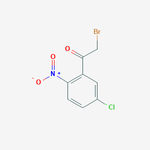 molecular formula C8H5BrClNO3 B8471058 2-bromo-1-(5-chloro-2-nitrophenyl)ethanone 