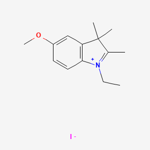 molecular formula C14H20INO B8471105 3H-Indolium, 1-ethyl-5-methoxy-2,3,3-trimethyl-, iodide CAS No. 41626-12-4