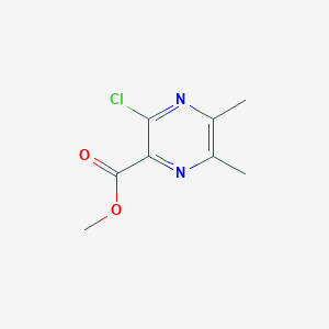 molecular formula C8H9ClN2O2 B8471119 Methyl 3-chloro-5,6-dimethylpyrazine-2-carboxylate 