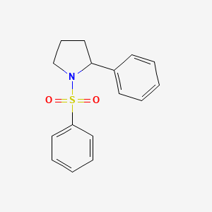 molecular formula C16H17NO2S B8471170 1-(Phenylsulfonyl)-2-phenylpyrrolidine 
