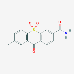 molecular formula C15H11NO4S B8471254 7-Methyl-9,10,10-trioxo-9,10-dihydro-10lambda~6~-thioxanthene-3-carboxamide CAS No. 51763-17-8
