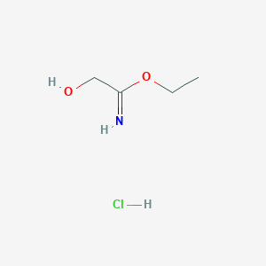molecular formula C4H10ClNO2 B8471291 Ethyl 2-hydroxyacetimidate hydrochloride 