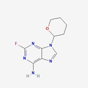 molecular formula C10H12FN5O B8471315 2-Fluoro-9-(tetrahydro-2H-pyran-2-yl)-9H-purin-6-amine 