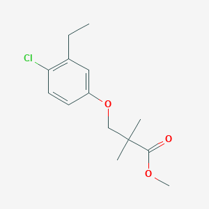molecular formula C14H19ClO3 B8471348 Methyl 3-(4-chloro-3-ethylphenoxy)-2,2-dimethylpropanoate 