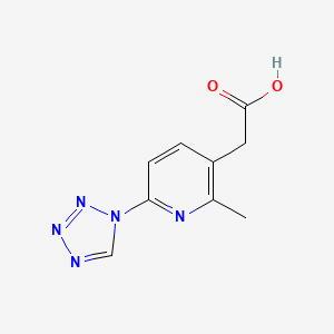 molecular formula C9H9N5O2 B8471461 [2-Methyl-6-(1H-tetrazol-1-yl)pyridin-3-yl]acetic acid 