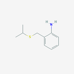 molecular formula C10H15NS B8471515 2-[1-(Isopropylthio)methyl]aniline 