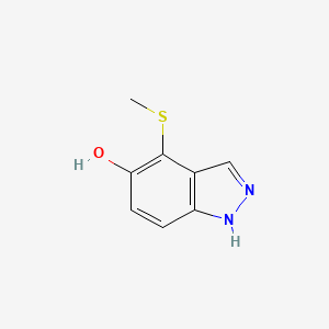 molecular formula C8H8N2OS B8471610 4-(methylthio)-1H-indazol-5-ol 