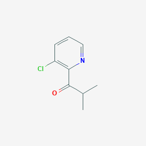 molecular formula C9H10ClNO B8471614 1-(3-Chloropyridin-2-yl)-2-methylpropan-1-one 
