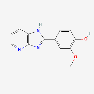 molecular formula C13H11N3O2 B8471675 4-(1,3-Dihydro-2H-imidazo[4,5-b]pyridin-2-ylidene)-2-methoxycyclohexa-2,5-dien-1-one CAS No. 89469-40-9