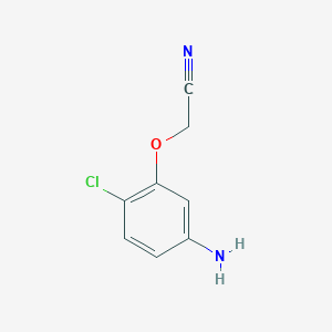 molecular formula C8H7ClN2O B8471694 4-Chloro-3-cyanomethoxyaniline 