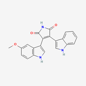 molecular formula C21H15N3O3 B8471718 3-(1H-Indole-3-yl)-4-(5-methoxy-1H-indole-3-yl)-1H-pyrrole-2,5-dione 