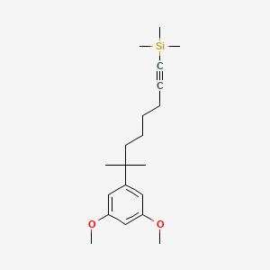molecular formula C20H32O2Si B8471756 [7-(3,5-Dimethoxyphenyl)-7-methyloct-1-yn-1-yl](trimethyl)silane CAS No. 335605-39-5
