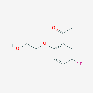molecular formula C10H11FO3 B8471769 2-(2-Acetyl-4-fluorophenoxy)ethanol 