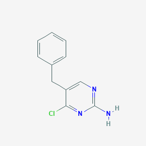 molecular formula C11H10ClN3 B8471774 5-Benzyl-4-chloropyrimidine-2-ylamine 
