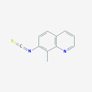 molecular formula C11H8N2S B8471777 8-Methyl-7-quinolinylisothiocyanate 