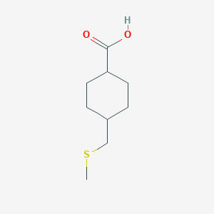 molecular formula C9H16O2S B8471826 4-[(Methylthio)methyl]cyclohexanecarboxylic acid 