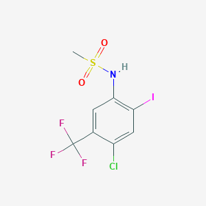 N-[4-Chloro-2-iodo-5-(trifluoromethyl)phenyl]methanesulfonamide
