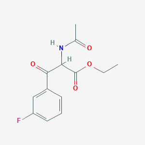 2-Acetylamino-3-(3-fluoro-phenyl)-3-oxo-propionic acid ethyl ester