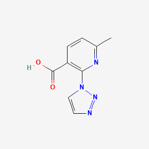 molecular formula C9H8N4O2 B8472058 6-methyl-2-(1H-1,2,3-triazol-1-yl)nicotinic acid 