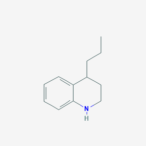 molecular formula C12H17N B8472122 (r/s)-1,2,3,4-Tetrahydro-4-propylquinoline 