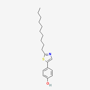 molecular formula C19H27NOS B8472136 4-(2-Decyl-1,3-thiazol-5-YL)phenol CAS No. 139674-82-1